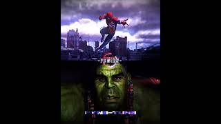 Black suit Insomniac Spider man vs MCU Hulk #shorts #marvel #dc