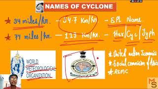 CYCLONE || FORMATION || NAMES || FORECAST || SATELLITE AND RADAR || MS Edu.
