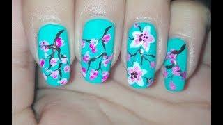 Cherry Blossom Nail Art Tutorial (Collaboration with PrincessRaaz): Spring Nail Art Design