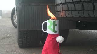 The best way to start a fire for truckers! We wish you Warm holidays with Rhein Trucks