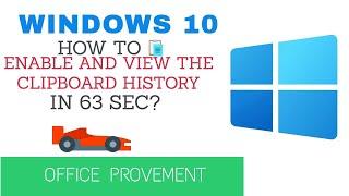 Windows 10 How to enable and view clipboard history