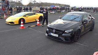 BRABUS 800 E63 S Sedan 4.0L V8 BiTurbo vs Lamborghini Huracan vs Porsche 992 Turbo S