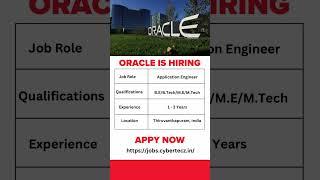 Oracle Jobs #shorts #job #hiring #techrecruitment