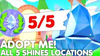 ALL 5 SHINES LOCATIONS in Adopt Me The Games Event! Roblox