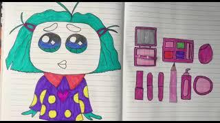 [Paper DIY] Envy paper makeup kit tutorial  [Inside out 2] #viralvideos #asmr