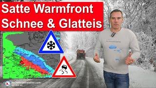 Schnee und Glatteis drohen am Wochenende - markante Warmfront, dann erneut kälter?