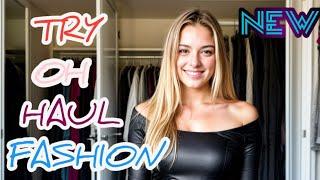 See-Through Bikini Try-On Haul! | 4K Transparent Dresses Dry vs Wet | Angel Haul 