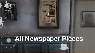 All Newspaper Pieces in Ice Scream 6 Friends