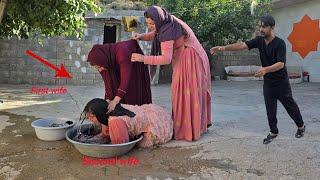 The second wife's condition for selling the house and the first wife's anger