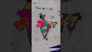 Political Map of India #shortsfeed #youtubeshorts #youtubevideos #painting #ytshorts #drawing