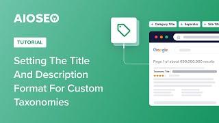 Setting The Title and Description Format For Custom Taxonomies