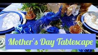 *New*Mother’ s Day Tablescape / Peacock Theme / A Day in the Garden Tea Party