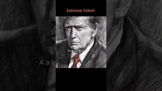 Extreme Talent Donald Trump's portrait #donaldtrump #artist