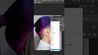 The Easiest way to change hair color in photoshop #shorts #photoshop