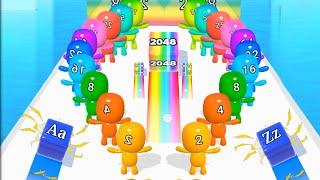 Satisfying Mobile Game / Jelly Run 2048 vs man runner 2048 - 2048 jelly Gameplay New Update Level #1