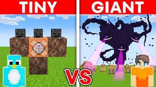 TINY vs GIANT: WITHER STORM Mutant Build Challenge in Minecraft