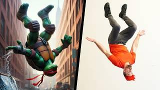 Stunts from Teenage Mutant Ninja Turtles In Real Life (TMNT)