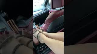 Gorgeous Feet in Sandals - Car Interior Showcase  #BeautyFeet #Fetish #Sandals