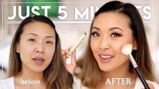 FAST 5-MIN "MOM" MAKEUP TUTORIAL | Jen Chae