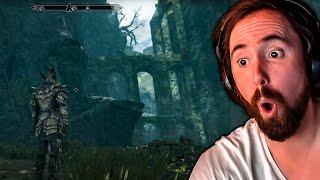 Dark Souls Modded Into Skyrim GAMEPLAY | Asmongold Reacts