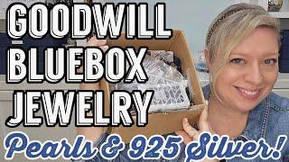 PEARLS  925 SILVER in this Goodwill Bluebox Jewelry Jar Unboxing! #jewelryjar