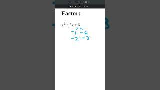 factoring when a is 1 - both negative CCSS.MATH.CONTENT.HSA.SSE.B.3.A #maths #math