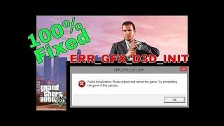 How to FIX ERR GFX D3D INIT Error in GTA 5   2024   Knocked Knot 1