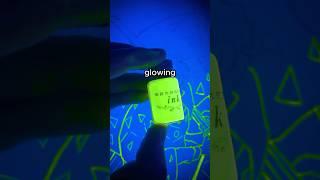 Drawing with GLOWING INK!! ️ #drawing