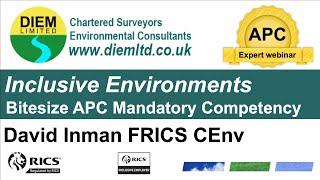 Inclusive environments Bitesize APC Mandatory Competency APC Expert Webinar