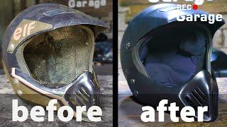 The old helmet has been restored