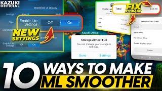 10 WAYS TO MAKE YOUR GAME FASTER AND LAG FREE | UPDATED MLBB LAG REDUCE TRICKS