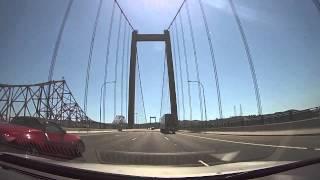 Vallejo, California - Crossing the Carquinez Bridge HD (2014)