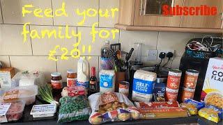 Feed your family for £20 challenge || Aldi extreme grocery budget