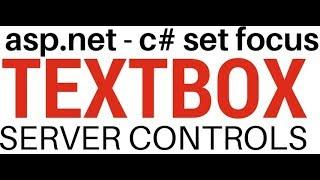 asp.net c# set focus textbox on web controls code behind