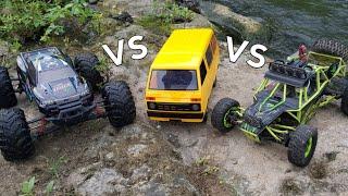 XINLEHONG 9125 VS WPL D42 VS WLTOYS 12428 - RC Off-Road Cars Comparison