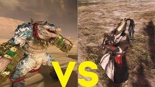 Благословенный кроксигор vs Мастера меча: Total War Warhammer 2. тесты юнитов v1.7.2.