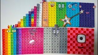 Making numberblocks 1-100 and 1-100 clubs from MathLink Cubes with car color