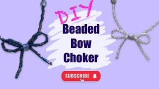 Beaded bow necklace tutorial