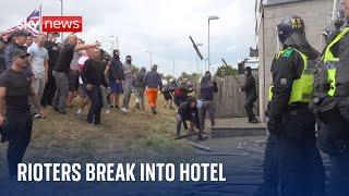 Rioters break into Rotherham hotel as violence leaves 10 police officers injured