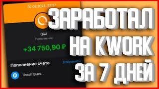 Заработал 34750 руб. за 7 дней на kwork. кворк. фриланс.