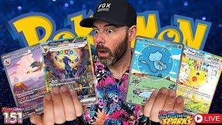  Opening The Best Cards from Prismatic Evolutions, Surging Sparks! STORE OPENINGS + GIVEAWAYS LIVE!