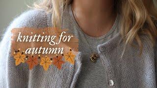 AUTUMN KNITS - cardigan, pumpkin socks, & hand spun yarn | knitting podcast