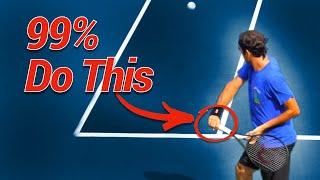 Why 99% of Tennis Pros swing this way...(Drill included)