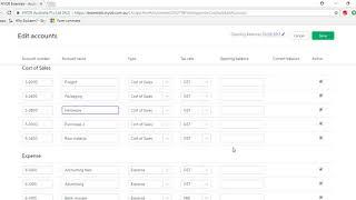 MYOB Essentials Training Course Video 502e101   Edit you Chart of Accounts to Suit the Business