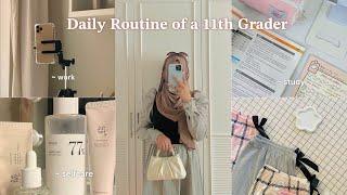 My Full Day Routine as a 11th Grader| prep for college, work etc ️ | *Realistic* | Mim’s World 