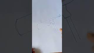 Drawing Free Fire Mp40 Gun Easily | #shorts