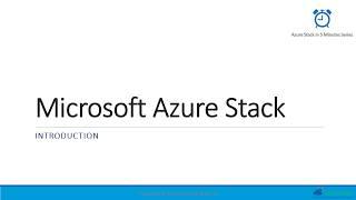 Microsoft Azure Stack Introduction (Azure Stack in 5 Minutes series)