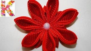 kanzashi flower tutorial,hair accessories,How to make  kanzashi DIY