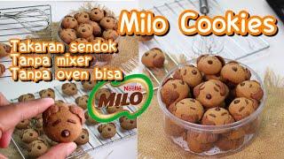 EASY TO MAKE MILO COOKIES CUTE WITHOUT MIXER WITHOUT OVEN CAN, SPEAK SPOON, CAN USE OVEN