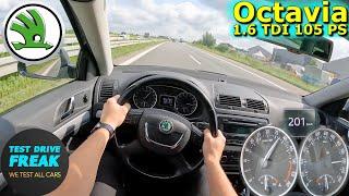 2012 Skoda Octavia Combi 1.6 TDI Greenline Manual 105 PS TOP SPEED AUTOBAHN DRIVE POV